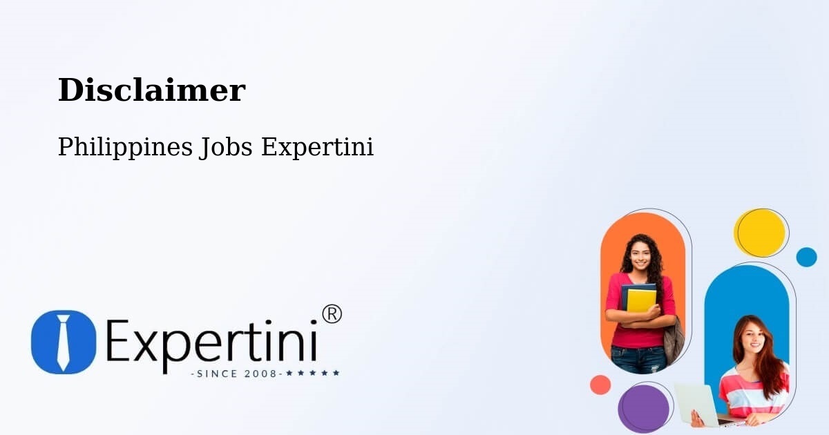 Disclaimer – Sudipen - Philippines Jobs Expertini